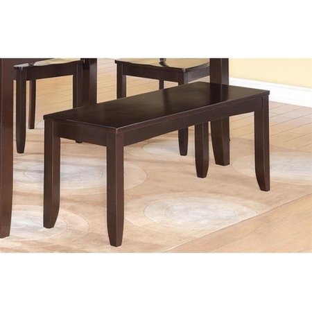 WOODEN IMPORTS FURNITURE LLC Wooden Imports Furniture LY6-CAP-LC 6PC Lynfield Rectangular Dining Table with Butterfly leaf & 4 Faux Leather upholstered Seat & 1 Wood Bench in Cappuccino Finish LYFD6-CAP-LC